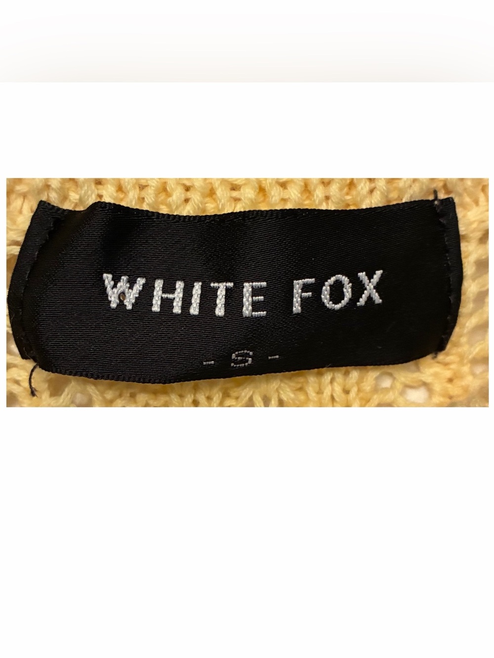 WHITE FOX Opposites Attract Long Sleeve Butter Pointelle Knit Crop Sweater Sz S - Picture 10 of 16